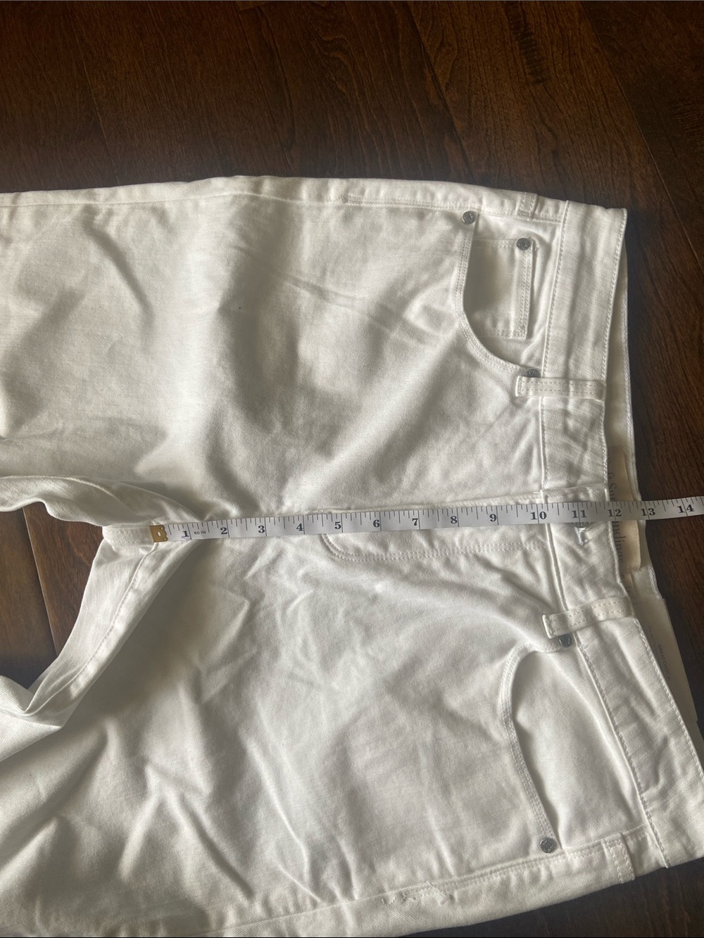 SOFT SURROUNDING Ultimate Denim Jeans Straight Leg Crop Sz 12 Cutwork Embroidery - Picture 8 of 8